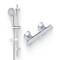 Душевой комплект Термостат Damixa Jupiter 776000000 для душа, хром + Гарнитур RedBlu Palace One 914100000