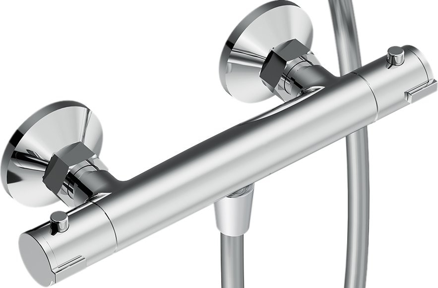 Душевой комплект Термостат Damixa Jupiter 776000000 для душа, хром + Гарнитур RedBlu Palace One 914100000