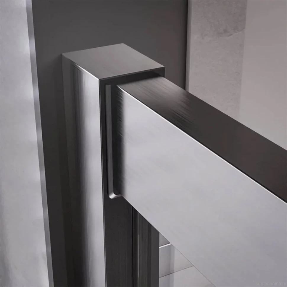 Душевой уголок Veconi Premium Trento PTC-20GR 80x80, профиль брашированный графит, стекло прозрачное