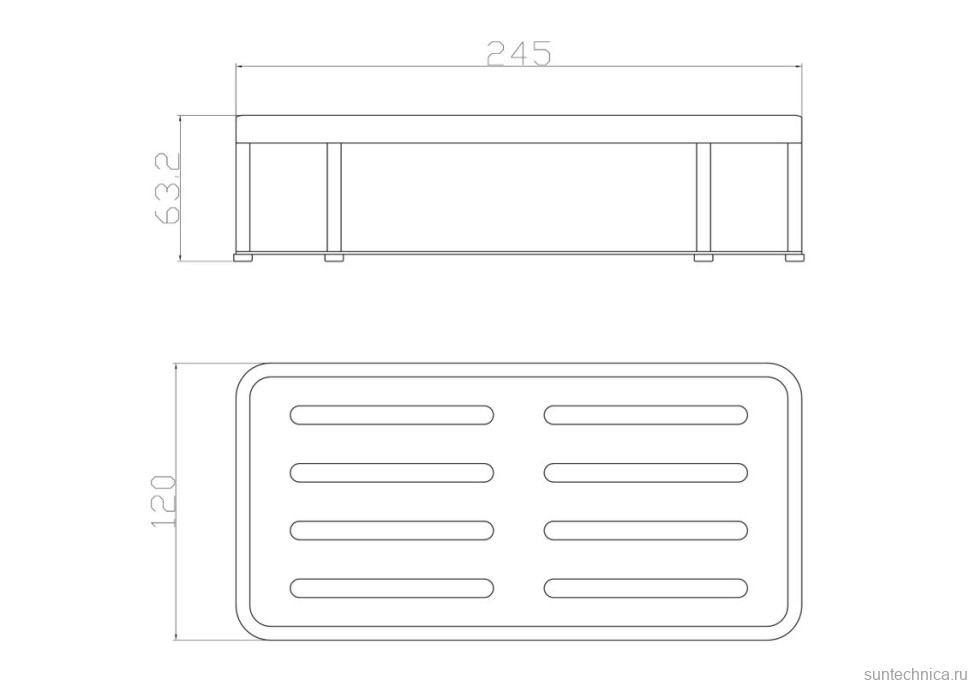 Полка Wonzon & Woghand WW-4131-BG брашированное золото
