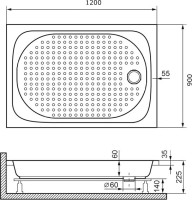 Поддон для душа RGW Lux TN 16180292-21 120x90 Поддон для душа RGW Lux TN 16180292-21 120x90