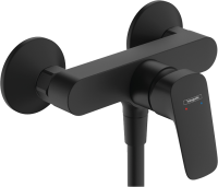 Душевой комплект Смеситель для душа Hansgrohe Logis 71600670, черный матовый + Гарнитур Pulsify Relaxation 105 3jet 24160670, матовый черный