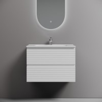 Тумба с раковиной Sancos Folk 70 bianco, раковина CN7007