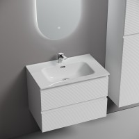 Тумба с раковиной Sancos Folk 70 bianco, раковина CN7007