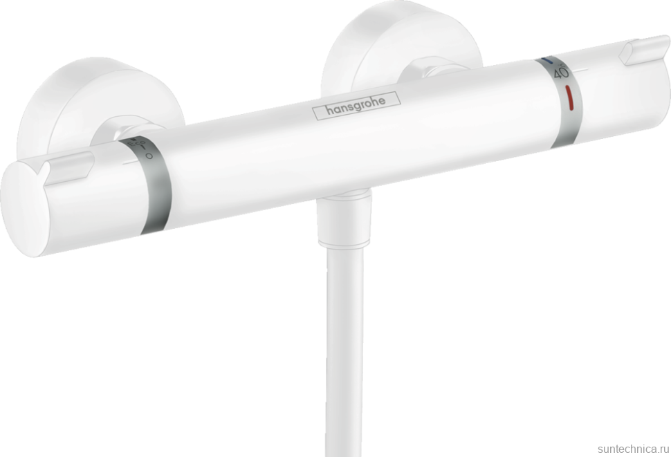 Термостатический смеситель Hansgrohe Ecostat Comfort 13116700 для душа, белый матовый