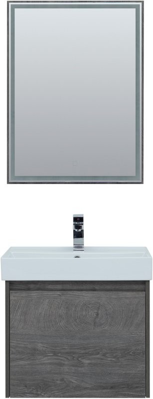 Тумба с раковиной Aquanet Nova Lite 60 дуб рошелье, 1 ящик