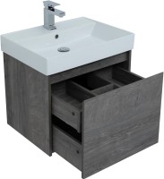 Тумба с раковиной Aquanet Nova Lite 60 дуб рошелье, 1 ящик