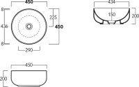 Накладная раковина Simas Balloon BA 01 45 см
