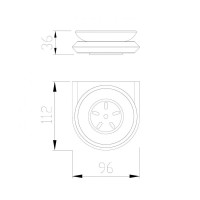 Мыльница Abber Nord AA1558 настенная, стеклянная, хром