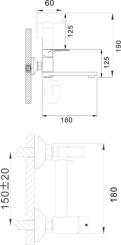 Гигиенический душ D-lin D181202-A со смесителем, черный
