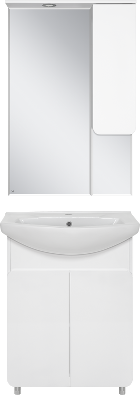 Мебель для ванной комнаты Misty Чегет 65, напольная, белая