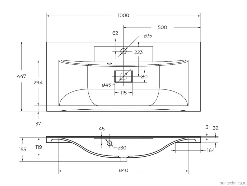 Тумба с раковиной BelBagno Marino 100 напольная, bianco lucido
