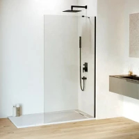 Душевая перегородка RGW Walk In WA-110B 100x195, профиль черный, стекло прозрачное 8 мм