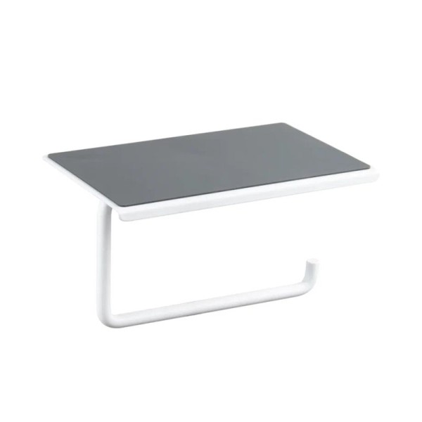 Держатель для туалетной бумаги с полочкой Shevanik SZ15C, белый