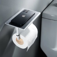 Держатель для туалетной бумаги с полочкой Shevanik SZ15C, белый