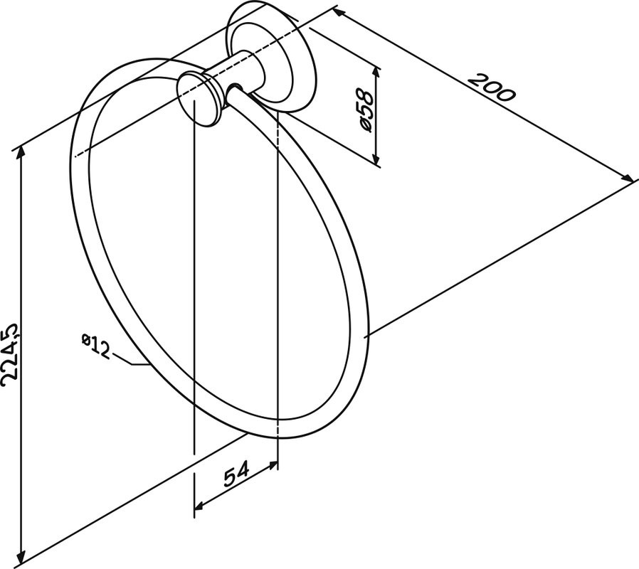 Держатель для полотенец AM.PM Like A8034400 хром, кольцо