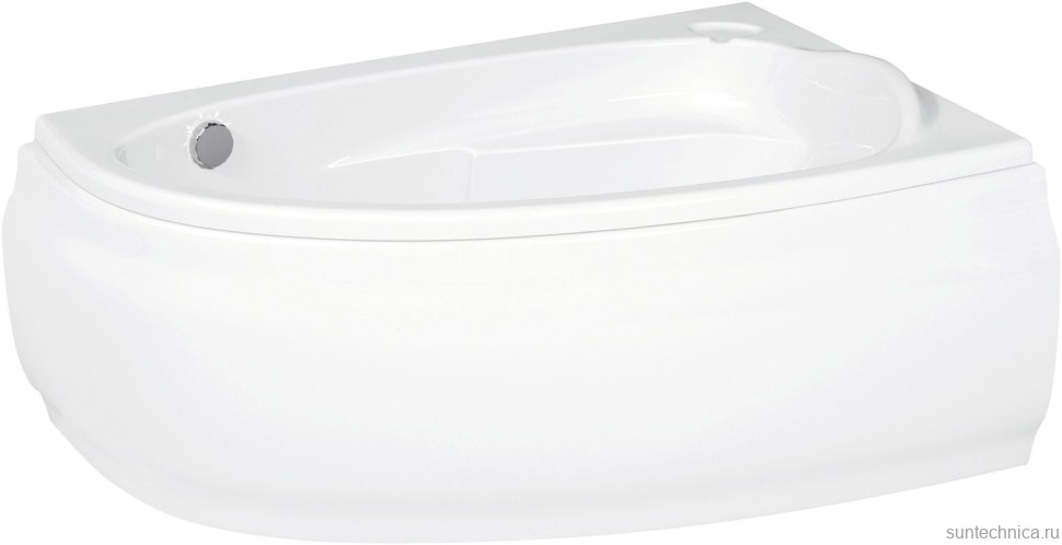 Акриловая ванна Cersanit Joanna R 160x95 см, угловая, правая, встраиваемая, ультрабелая, асимметричная, на ножках
