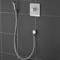 Гигиенический душ Rose R105C со смесителем, С ВНУТРЕННЕЙ ЧАСТЬЮ, белый, хром