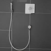 Гигиенический душ Rose R105C со смесителем, С ВНУТРЕННЕЙ ЧАСТЬЮ, белый, хром