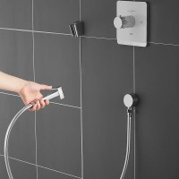 Гигиенический душ Rose R105C со смесителем, С ВНУТРЕННЕЙ ЧАСТЬЮ, белый, хром