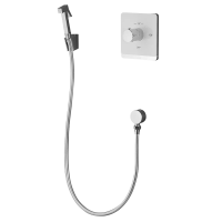 Гигиенический душ Rose R105C со смесителем, С ВНУТРЕННЕЙ ЧАСТЬЮ, белый, хром