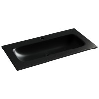 Мебельная раковина Ceramicanova Grace прямоугольная 91см с отверстием под смеситель черный матовый CN7019MB
