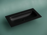 Мебельная раковина Ceramicanova Grace прямоугольная 91см с отверстием под смеситель черный матовый CN7019MB