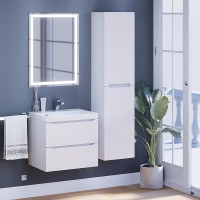 Тумба с раковиной Uperwood Tanos 60 подвесная, белая матовая