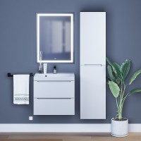 Тумба с раковиной Uperwood Tanos 60 подвесная, белая матовая