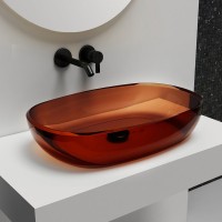 Накладная раковина Abber Kristall AT2805Opal коричневая