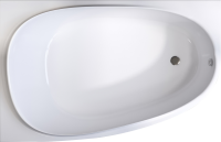 Акриловая ванна AM.PM Like L 170x110 см, угловая, левая, пристенная, белая, асимметричная