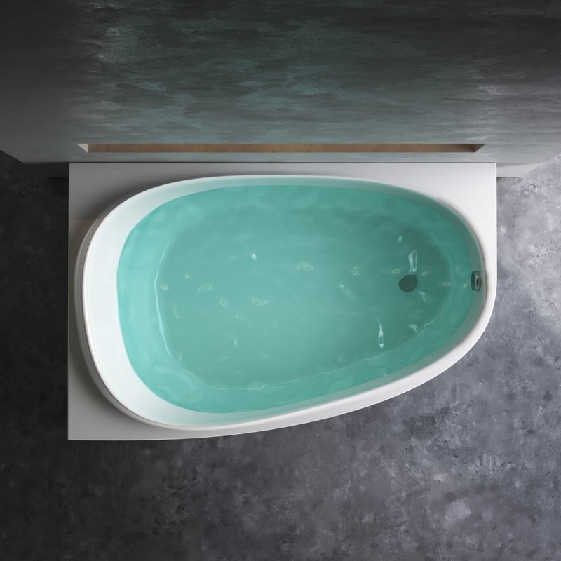 Акриловая ванна AM.PM Like L 170x110 см, угловая, левая, пристенная, белая, асимметричная