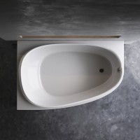 Акриловая ванна AM.PM Like L 170x110 см, угловая, левая, пристенная, белая, асимметричная