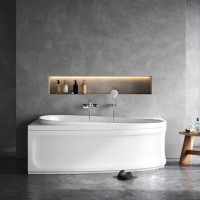 Акриловая ванна AM.PM Like L 170x110 см, угловая, левая, пристенная, белая, асимметричная