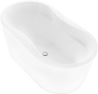 Акриловая ванна BelBagno BB407-1700-800 170x80 см, отдельностоящая, белая, овальная, на ножках, со сливом-переливом