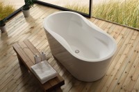Акриловая ванна BelBagno BB407-1700-800 170x80 см, отдельностоящая, белая, овальная, на ножках, со сливом-переливом