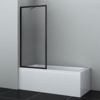 Шторка на ванну Wasserkraft Abens 20W01-80MB профиль черный матовый, стекло прозрачное