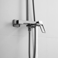 Душевая стойка Shevanik S6836T оружейная сталь