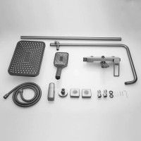 Душевая стойка Shevanik S6836T оружейная сталь