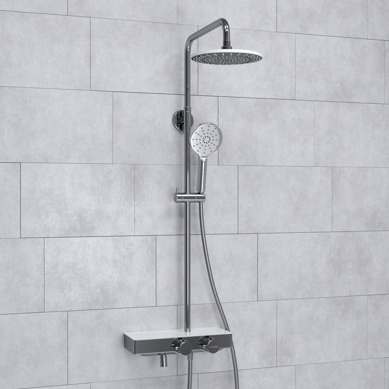 Душевая стойка Wasserkraft Aller A113.067.127.CH Thermo с термостатом, хром