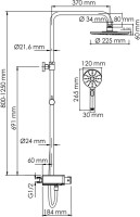 Душевая стойка Wasserkraft Aller A113.067.127.CH Thermo с термостатом, хром