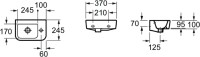Комплект Раковина маленькая Lavinia Boho One 33310001R + Донный клапан Wellsee Drainage System 182133000 матовый белый + Сифон 182108000 белый