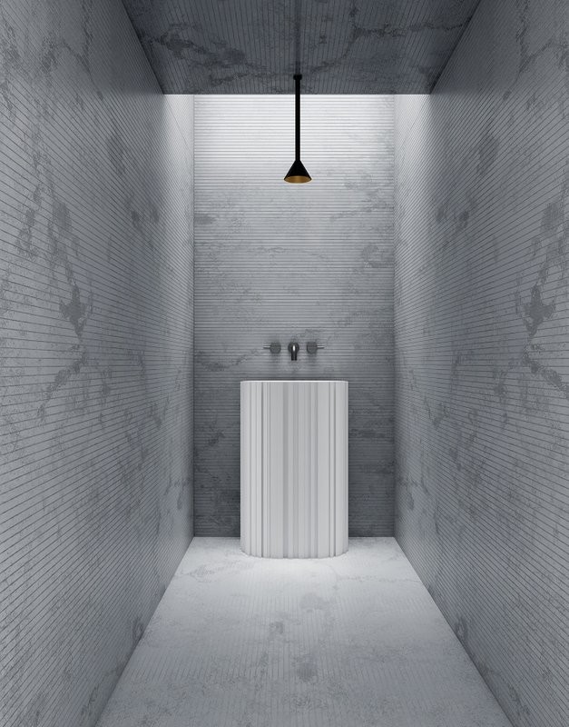 Раковина напольная Abber Stein AS2551-H 58 матовая белая, овальная, моноблок, искусственный камень