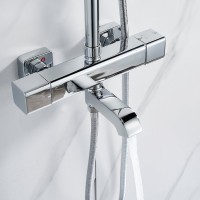 Душевая стойка Shevanik S3096 с термостатом, хром