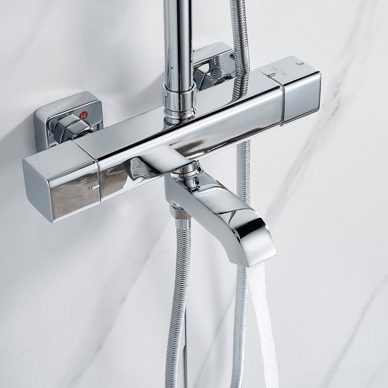 Душевая стойка Shevanik S3096 с термостатом, хром