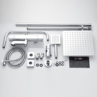 Душевая стойка Shevanik S3096 с термостатом, хром