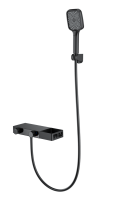 Термостатический смеситель Wonzon & Woghand WW-B2551-MB для ванны с душем, матовый черный