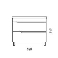 Тумба с раковиной Corozo Юрма 100 Z2 напольная, глянцевая белая