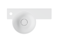 Раковина подвесная Belux Аврора 4810924297631 L 55 матовая белая, прямоугольная, искусственный камень, со столешницей справа