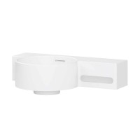 Раковина подвесная Belux Аврора 4810924297631 L 55 матовая белая, прямоугольная, искусственный камень, со столешницей справа